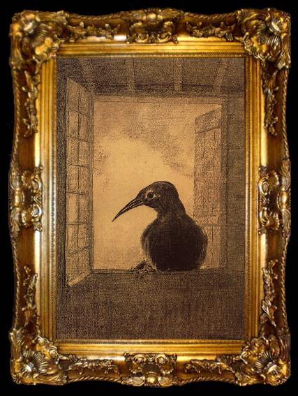 framed  Odilon Redon The Raven, ta009-2